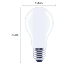 Bec LED variabil Flair E27 4W 470 lumeni, glob mat A60, lumină caldă