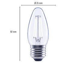 Bec LED variabil Flair E27 4W 470 lumeni, glob clar lumânare, lumină neutră