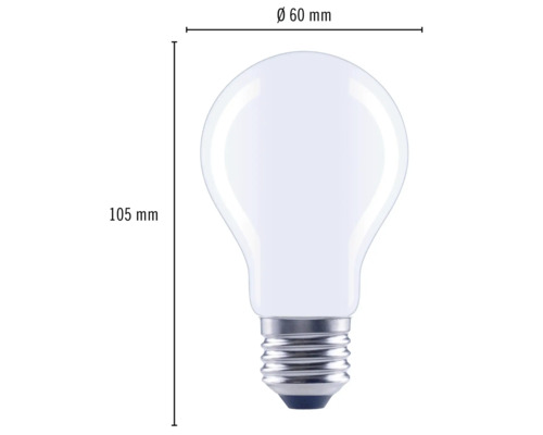 Imagine a unui bec cu dimensiunile de 60 mm diametru și 105 mm lungime.