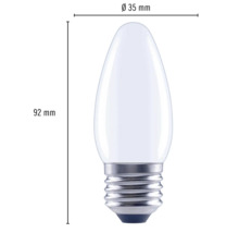 Bec E27 cu dimensiunile de 92 mm înălțime și 35 mm diametru
