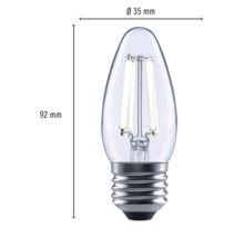 Bec LED variabil Flair E27 6W 806 lumeni, glob clar lumânare, lumină neutră
