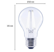Bec LED variabil Flair E27 4W 470 lumeni, glob clar A60, lumină neutră