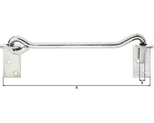 Cârlig de ușă metalic cu urechi de fixare