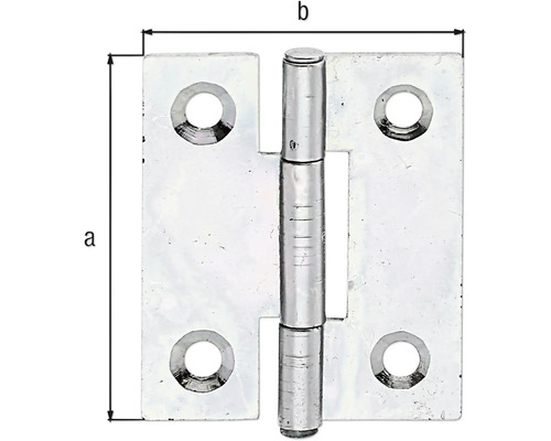 Balamală metalică cu dimensiunile a și b