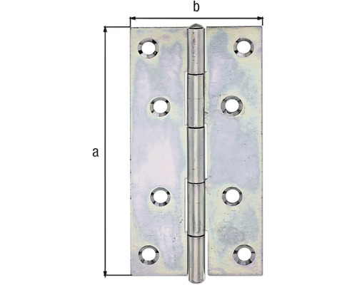 Balama de ușă cu dimensiunile a și b