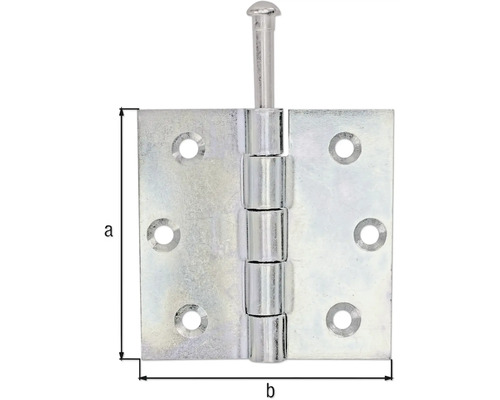 Balama metalică pentru uși cu știft și dimensiuni