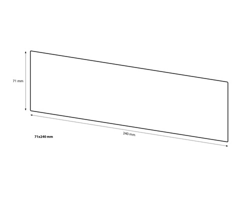 Imagine cu dimensiuni: 71 x 240 milimetri.