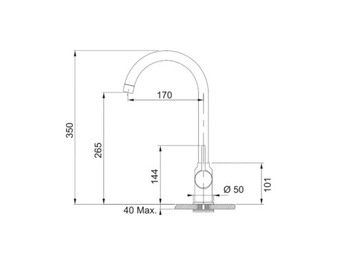 Desen tehnic al unei baterii cu dimensiuni.
