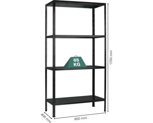 Raft metalic cu patru niveluri și indicarea greutății