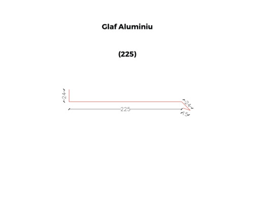 Profil pervaz din aluminiu cu dimensiuni