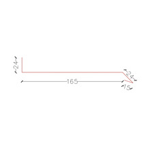 Glaf Bravo aluminiu exterior alb 16,5 cm (lungime configurabilă)