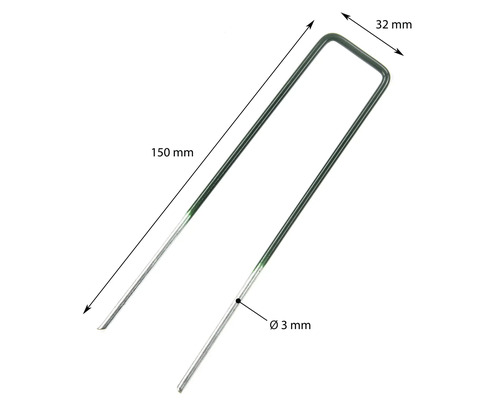 Cui de grădină cu dimensiunile 150 mm lungime, 32 mm lățime și 3 mm diametru