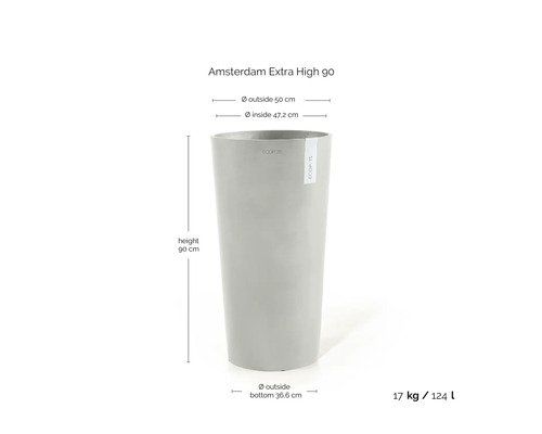 Jardinieră Amsterdam Extra High 90, înălțime 90 cm