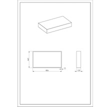 Desen tehnic al unei cutii dreptunghiulare cu dimensiunile de 806 mm lățime, 460 mm înălțime și 120 mm adâncime.