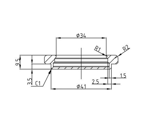 Desen tehnic al unei componente cu dimensiuni