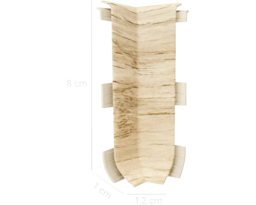 Profil de colț cu decor de lemn pentru montaj pe perete