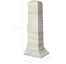 Stâlp de gard din plastic cu dimensiunile 8 x 2,8 cm