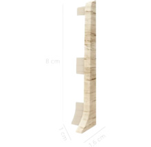 Șipcă din lemn cu dimensiunile de 8 cm înălțime, 1 cm lățime și 1,6 cm adâncime.