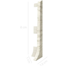 Fâșie decorativă cu dimensiunile de 8 cm înălțime, 1 cm adâncime și 1,6 cm lățime