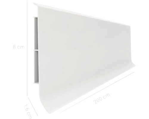 Plintă, lungime 200 cm, înălțime 16 cm și grosime 1,8 cm