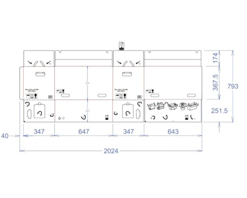 Dimensiunile ambalajului