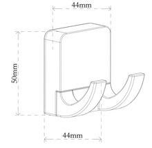 Desen tehnic al unui cuier dublu cu dimensiuni